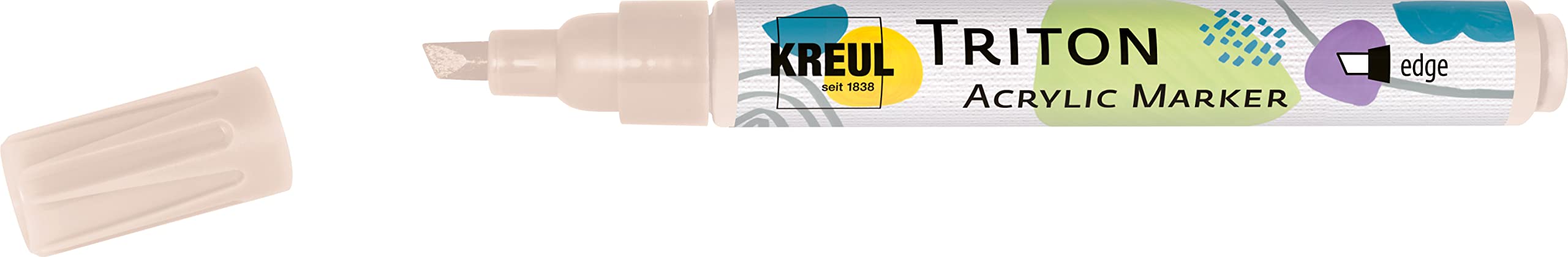 Kreul 17831 – Solo Goya Triton Chisel Tip Acrylic Paint Marker 1 – 4 mm, Beige