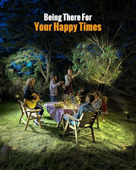 Solar Spot Lights Outdoor 6 Pack, 3 Brightness Modes Solar Landscape Spotlights for Flag, Auto On/Off Light for Garden, Pool Area, Tree, Pond, Yard