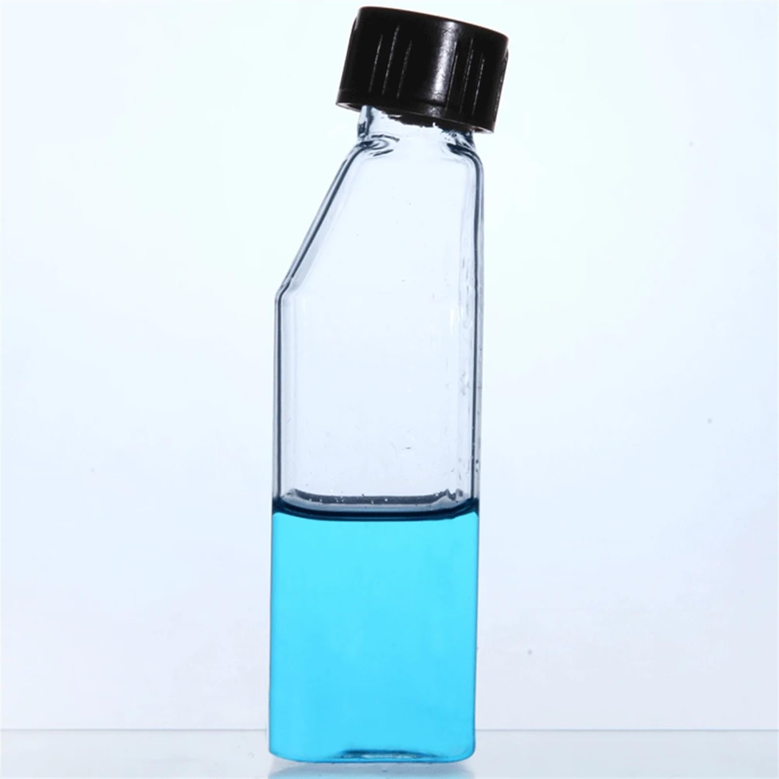 Matraz aforado de borosilicato, Matraz de cultivo celular inclinado con tapón de rosca, botella de muestra, cristalería de laboratorio, experimento, 25 ml, 50 ml, 80 ml, 100 ml, 200 ml, 250 ml(250ml)