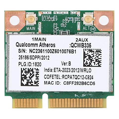 ASHATA-Netzwerkkarte, für Qualcomm Atheros AR9565 QCWB335 150M Mini-PCI-E-Bluetooth-Netzwerkkarte Universal, 2,4-G-Bluetooth-Netzwerkkarte für HP/Dell/ACER usw Cover