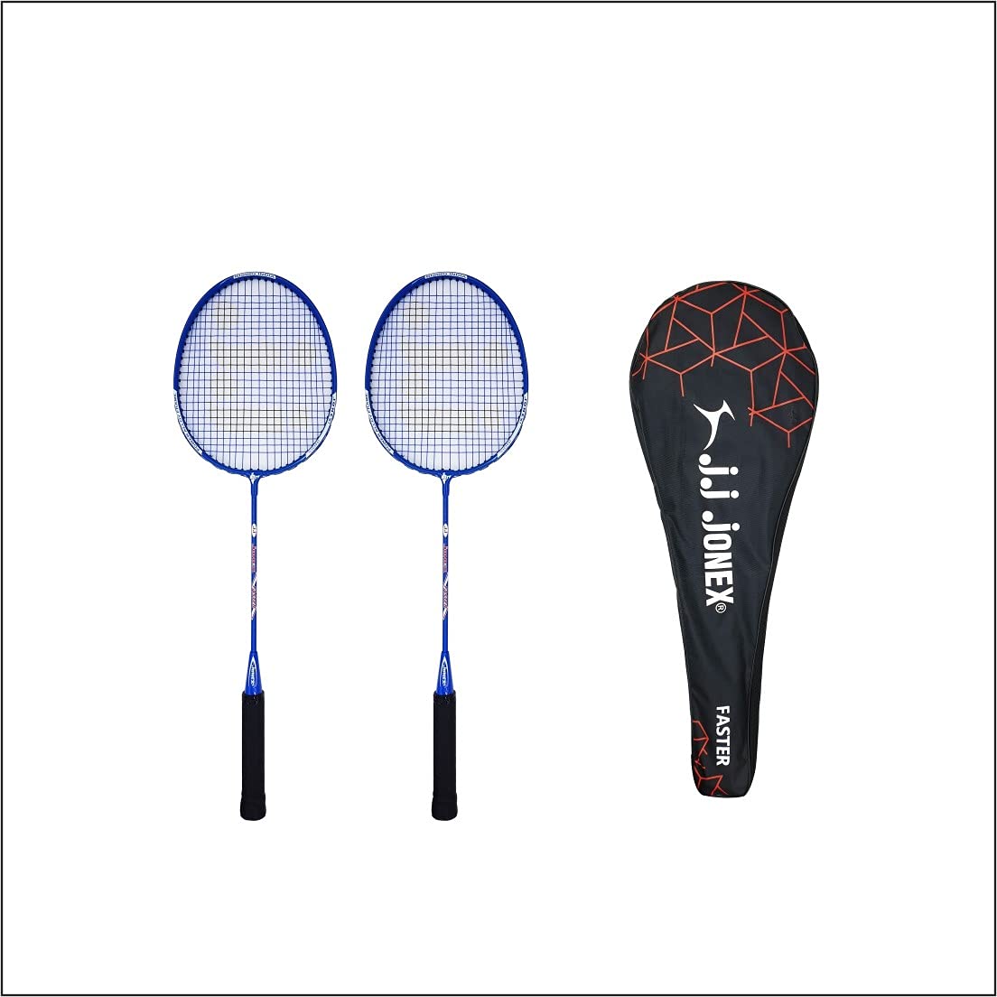 JJ JONEX Faster Badminton Pack of 2 Multicolor Strung Badminton Racquet (MYC) (B09GPBQRDT) Amazon Price History, Amazon Price Tracker