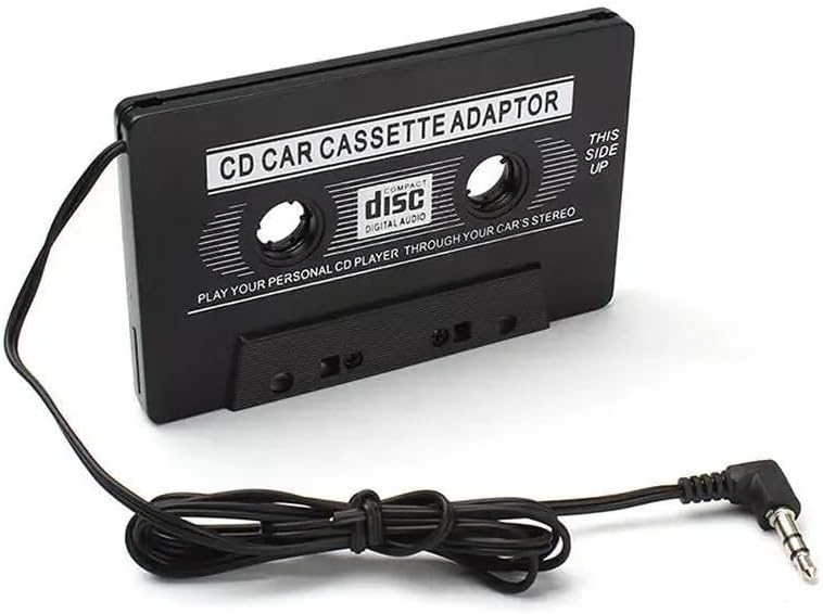 Hendel Universal Car Music Audio Cassette Tape aux Adapter Converter 3.5mm Plug (Black) Play Your Personal CD Player Through Your Cars Stereo