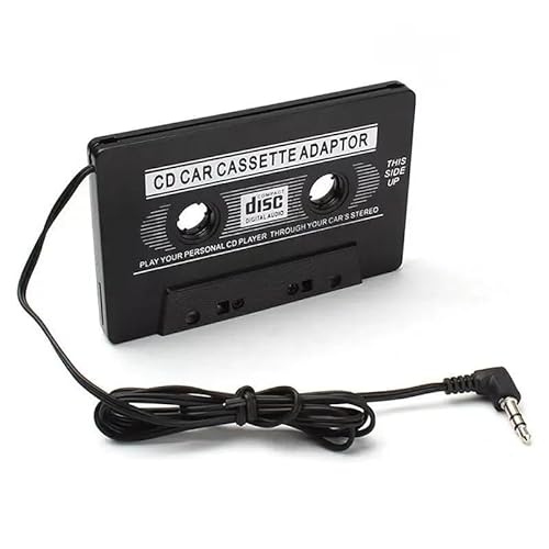 Hendel Universal Car Music Audio Cassette Tape aux Adapter Converter 3.5mm Plug (Black) Play Your Personal CD Player Through Your Cars Stereo