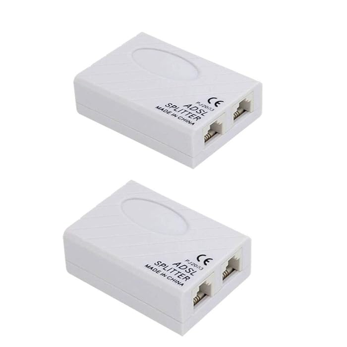 Buy CAPSLOCK (Pack of 2) ADSL/VDSL/APDT Splitter for Landline Telephone ...