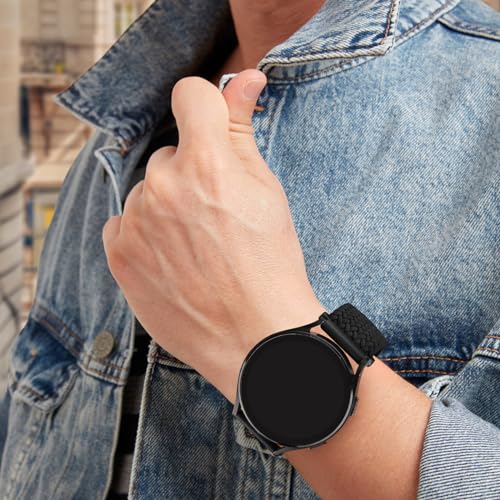 Image of Tobfit Soft Magnet Nylon Watch Strap Compatible for Samsung Galaxy Watch 4 /4 Classic (Watch Not Included), 20mm Smartwatch Nylon Single Loop Woven Band Straps for Men & Women