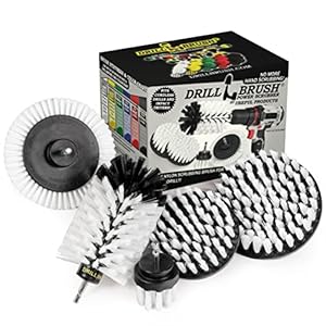 Jumbo Original Brush Set White – Carpet Cleaner Drill Brush Set – Skinny Cleaning Brush – Window Track Cleaning Tools – Crevice Cleaning Brush – Interior Car Detailing Kit – Narrow Cleaning Brush