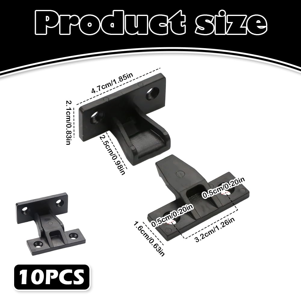 10 Pcs Push-in Plinth Fasteners, ABS Press Fit Panel Clips - Image 2