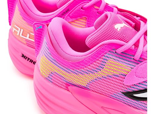 PUMA Mens All-Pro Nitro 2 Showtime Basketball Shoes Poison Pink/Bright Aqua/Lime Squeeze 14 Medium - image 6