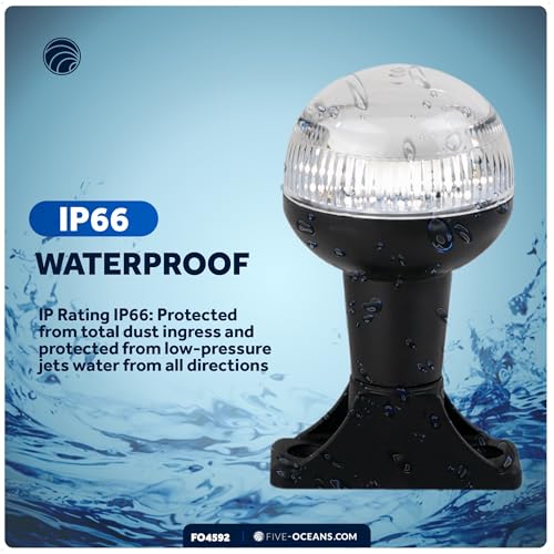 image for Five Oceans Anchor Light, Stern Lights for Boats, 12V DC, USCG 2NM Cer