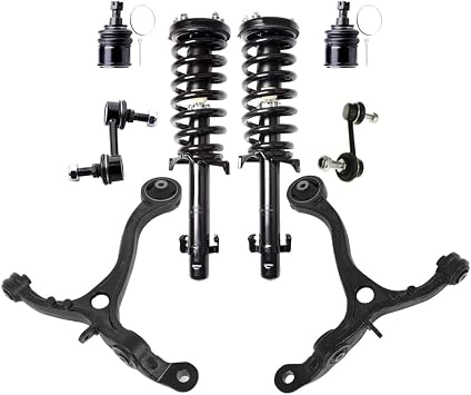 Struts Shock suspension kit for 2008 2009 2010 2011 2012 for Honda for Accord Front Complete Struts Assembly Control Arm and Ball Joint Assembly Ball Joint Stabilizer Bar Link 8 Pcs