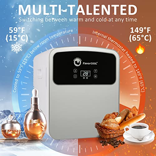 Image of 13.5L Compact Refrigerator, Single Door Mini Fridge With Digital Thermostat Display And Control Temperature, 12V AC /DC Portable Cooler Warmer