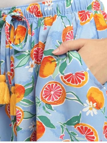 Image of B STORIES Women's Viscose Printed Lounge Culotte Shorts (Pack of 2)
