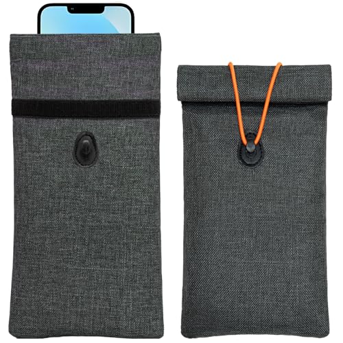 Tuulin Faraday Bags for Phones 2 Pack Go Dark Bags for Cell Phones, Signal Blocking Case, RFID Blocking Pouch for Privacy Protection