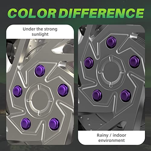 Image of AUTOPTIM M12x1.5 Purple Lug Nuts - Replacement for 2006-2019 Ford Fusion, 2000-2019 Focus, 2001-2019 Escape, 2003-2022 Accord, 2006-2018 Civic Aftermarket Wheel, 3 /4 inch Hex Closed End Lug Nuts, 20pcs