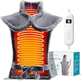 ALLJOY Heating Pad for Back Pain Relief, 24'x37' King Size Large Weighted Heating Pads for Neck and Shoulders, Electric Full Back Heat Pad, Father's Day Gifts for Dad, Birthday Gifts for Women Men Dad