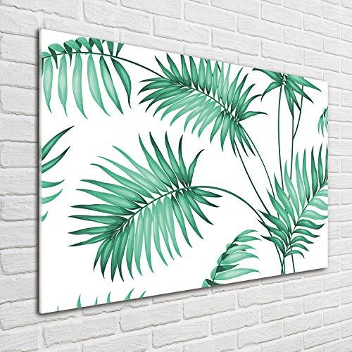 Tableau verre acrylique feuilles tropicales Tulup déco murale salon - 3