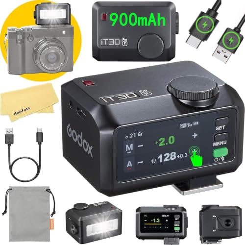 Image of Godox iT30 Pro F iT30Pro-F iT30ProF Camera Flash for Fujifilm Fuji Camera Flash Speedlight,2.4G TTL1 /8000 HSS,560 Full Power Flashes,GN15,1.5s Recycle Time,Full-Color Touchscreen