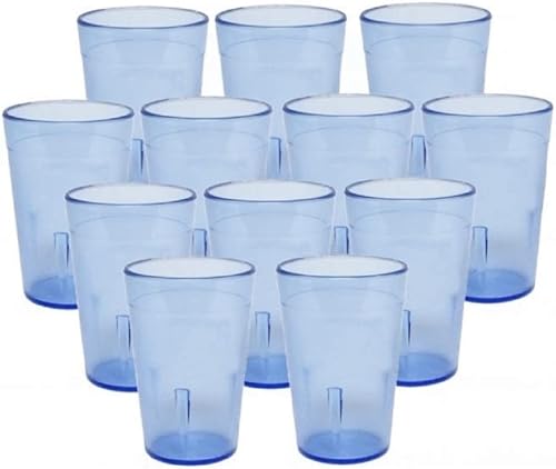Vista 40 de Juego de 12 vasos de color transparente de 5 oz. Vasos de té helado reutilizables de alta calidad, apilables, aptos para lavavajillas, resistentes a