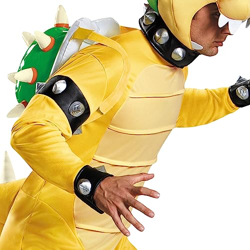 Disguise Super Mario Bros Deluxe Bowser Costume for Adults | Men's Plus Size Bowser Cosplay Outfit with Inflatable Shell3