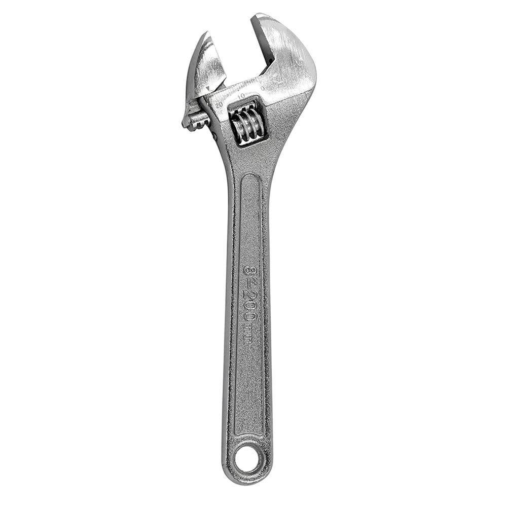 Dekton 8" Adjustable Spanner-1" Jaw Capacity| Straight Jaw Wrench| Printed Width Scale| Hardened and Tempered Steel| Easy Adjustment for Gripping Various Sizes| Rust-Resistant Finish| Mechanical Work