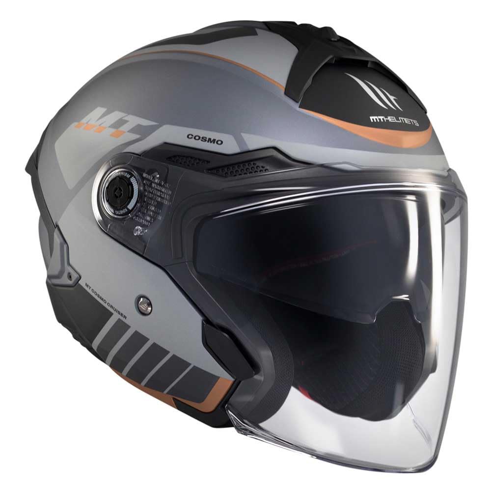 MT Helmets Cosmo SV – Casco Moto Jet Sport con Visor Solar Retráctil, Pantalla de Extracción Rápida Patentada, Interior Lavable y Preparado para Intercomunicador UCS | Homologado ECE 22.06 & DOT