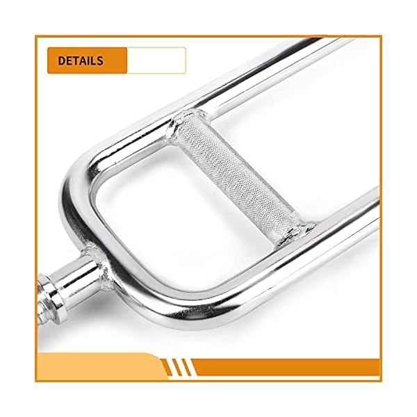 uyoyous Weight Bar 34 Inch Olympic Tricep Bar Standard Solid Steel Threaded Triceps Training Bar fits 1 Inch Weight… - Image 6