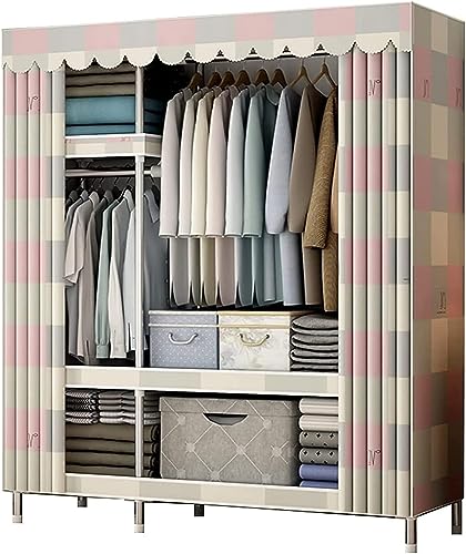 Garde-robe portative en tissu stable pour placard de chambre encombré