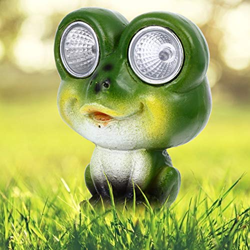 Yardwe Luz Solar Sapo Solar Estátua Jardim Jardim Decoração Ao Ar Livre para Pátio Gramado Quintal (