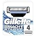 Gillette Mach3 Start Lamette da Barba per Rasoio di Sicurezza, Confezione da 4 Ricambi da 3 Lame, Striscia Lubrificante per una Rasatura più Profonda, Fino a 15 Rasature con 1 Testina