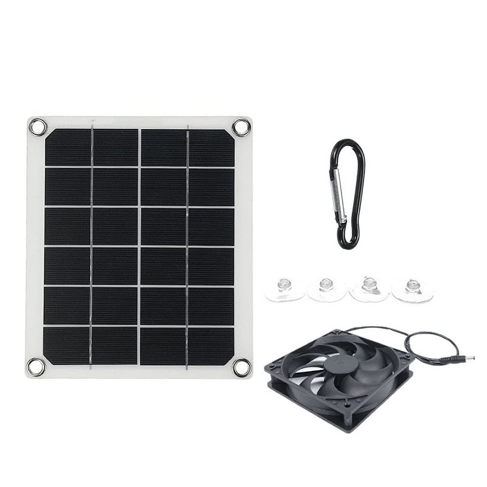 Solar Panel Powered Fan Mini Ventilator, 40W 12V Solar Exhaust Fan for for  Pet Houses Greenhouse Tree Houses RV Roof Cooling and Ventilating