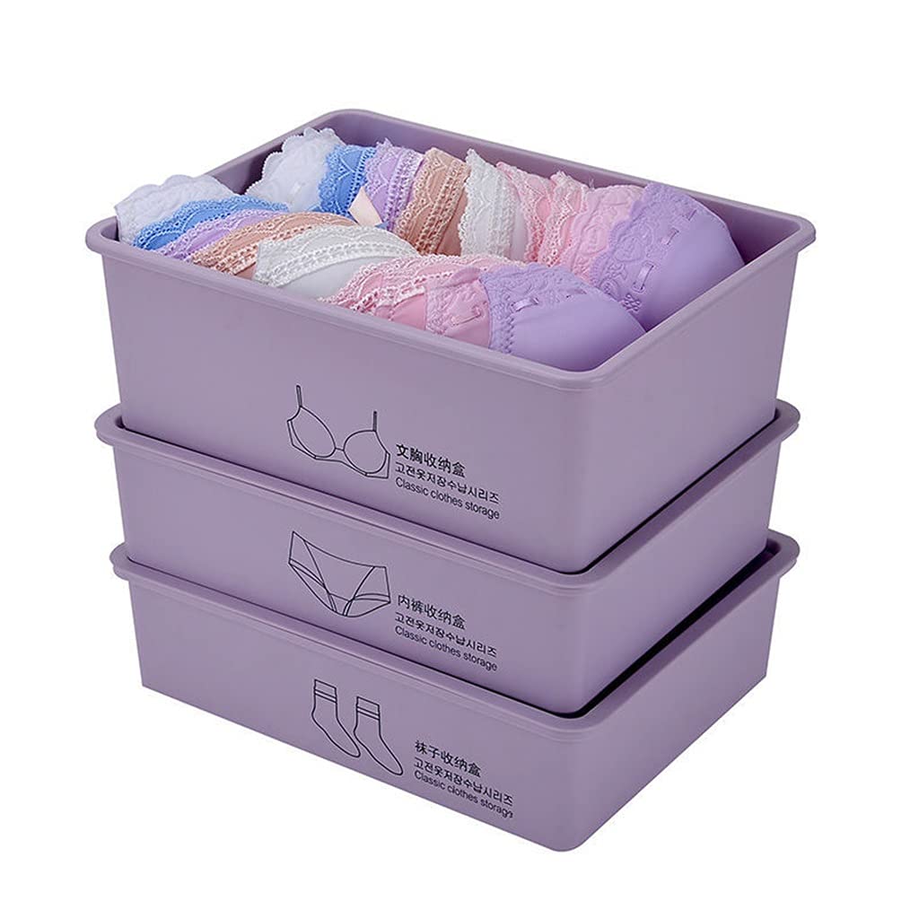 3-teiliges Set Aufbewahrungsbox, Unterwäsche, Trennwand, Deckel, Schrank-Organizer, Aufbewahrungs-Organizer, Box-Abdeckung, Schubladen-Organizer (A, wie das Bild zeigt)