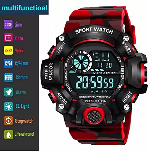 SELLORIA Digital Sports Multi Functional Black Dial Watch for Mens Boys kids - Image 2