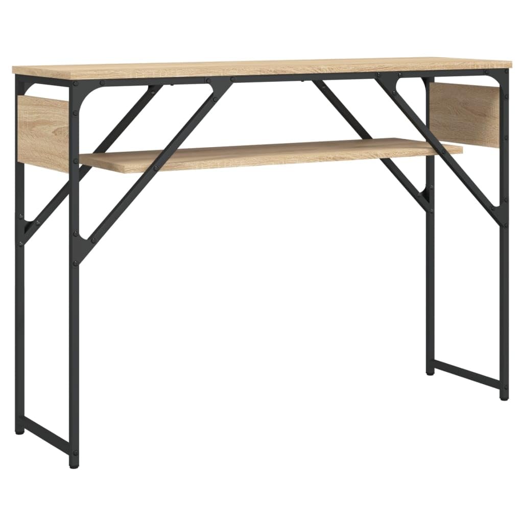 Mesa Consola con estante roble Sonoma 105x30x75 cm