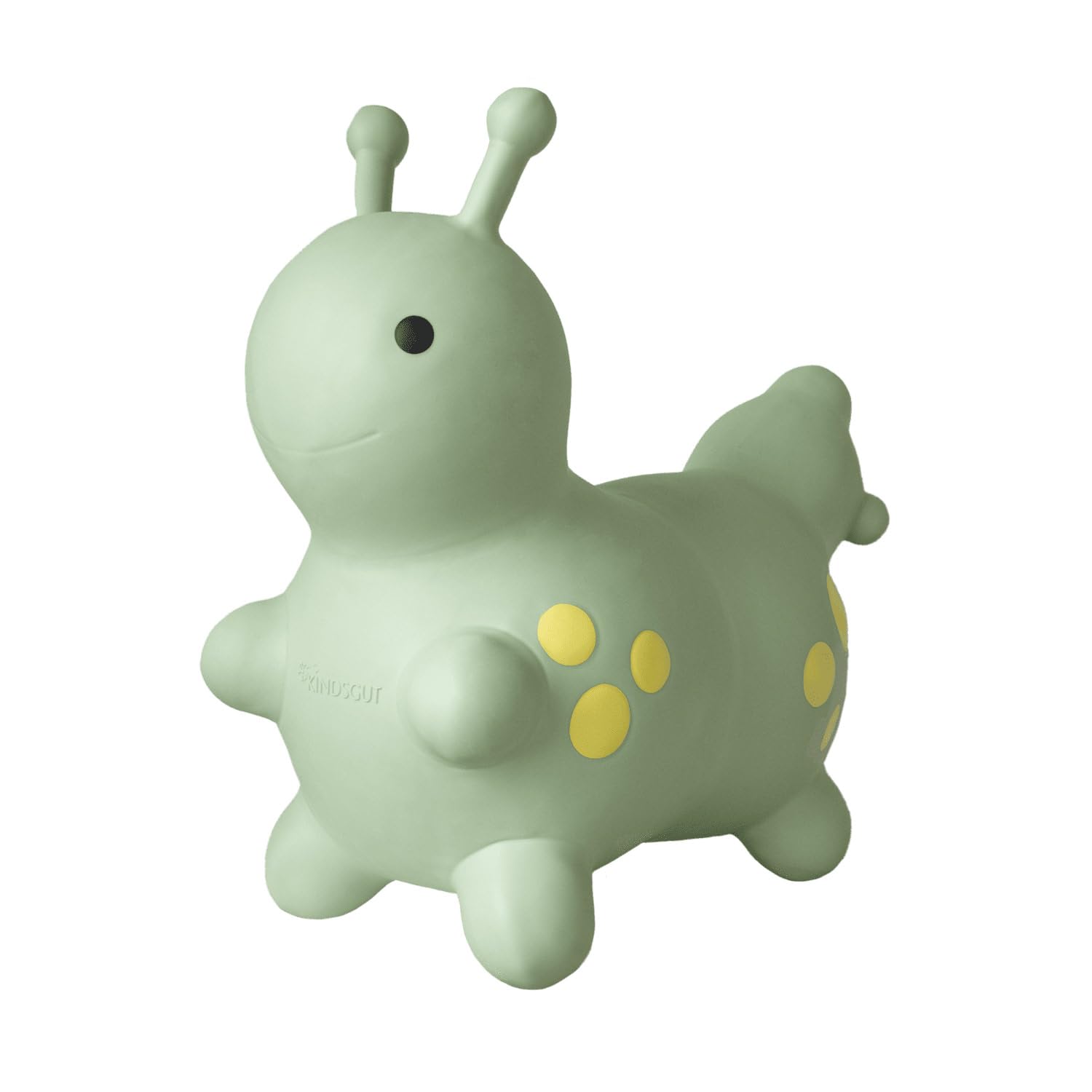 Kindsgut bouncy animal for children, discreet and modern colours, air pump included, caterpillar