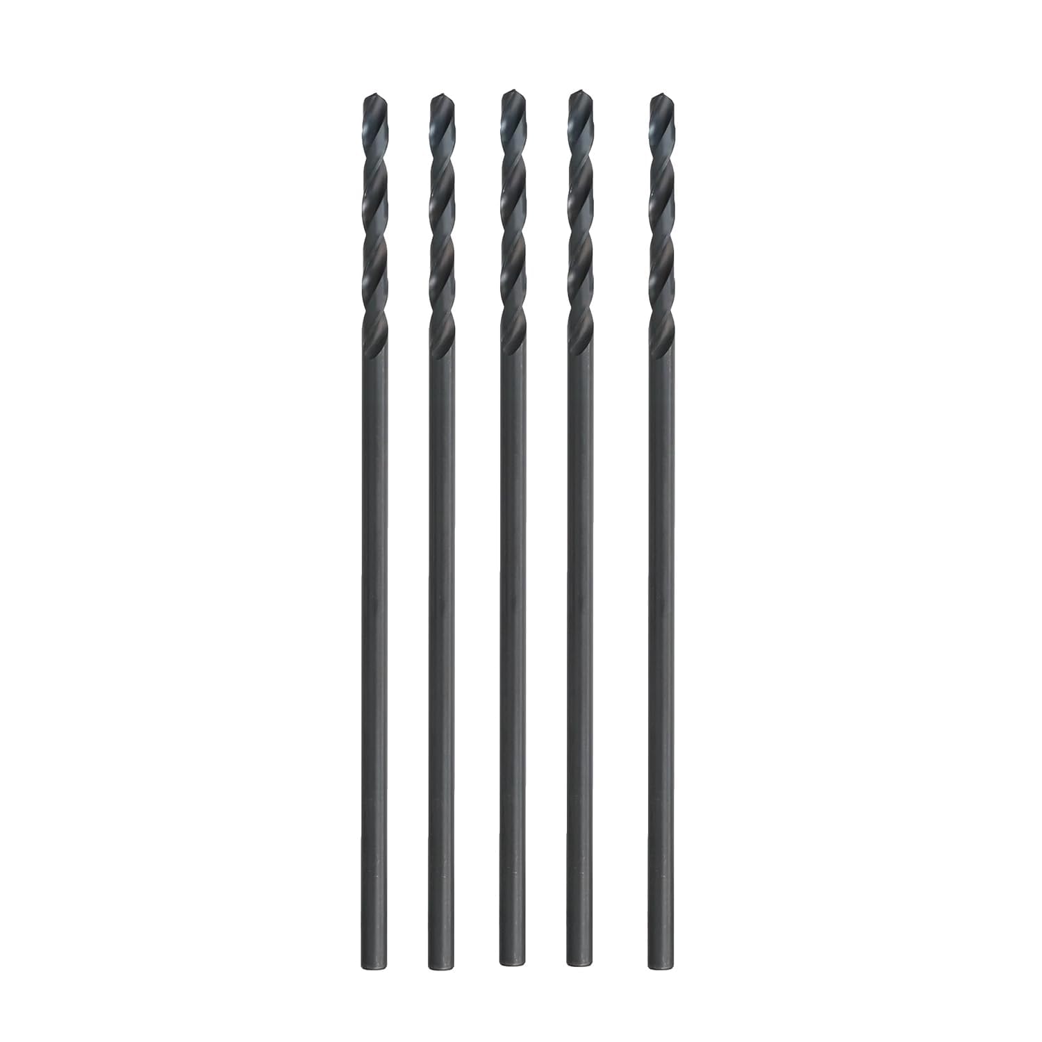 Drill America 5 Piece High Speed Steel Aircraft Extension Drill Bit Set (1/4-1/2