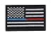 Tactical American Flag Patch Thin Blue & Red Line Embroidered Military Uniform Emblem with Hook and Loop