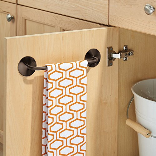 Idesign Interdesign Affixx, Peel-And-Stick Adhesive Towel Bar Holder For Kitchen Or Bathroom-8.5", Bronze, Inches #TOP1