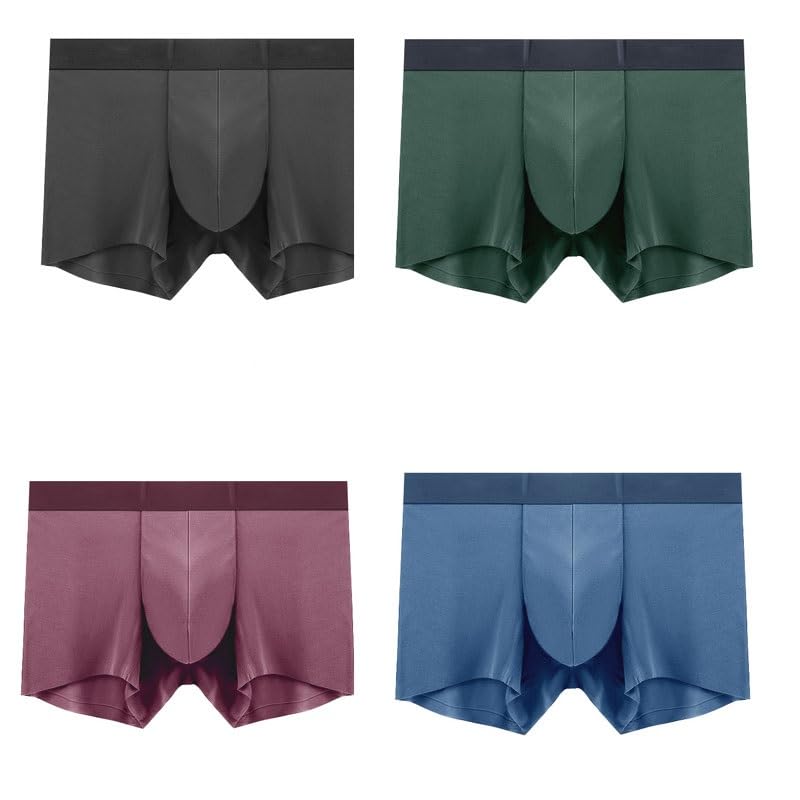 Mid Rise Seamless Boxer Briefs Mens Modal Underwear