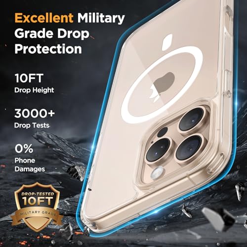 Image of Miracase Magnetic for iPhone 16 Pro Max Case, [Compatible with MagSafe] [Military-Grade Protection], Anti-Fingerprint, Slim Case for 16 Pro Max 6.9 inch- Clear