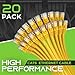 GEARit Cat 6 Ethernet Cable (20-Pack 5 Feet) Cat6 Network Patch, 10Gbps, RJ45, Snagless Cord, Gold-Plated Connectors, Internet for PC, TV, Tablet, Router, Printer, Servers, IT Data Center - Yellow