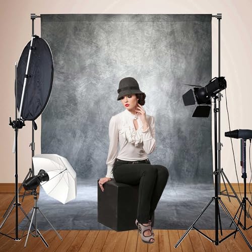 Image of Abstract Photography Backdrop for Photoshoot 8x12ft,Grey,No Stand