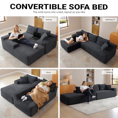 108 Inch Modular Sectional Sofa - Deep Seat Comfort - Image 4