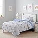 Soul & Lane Hearts & Rainbows Bedding Quilt Set - Twin with 1 Sham | Lightweight Quilted Bedspread for Girls and Boys