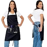 Hair Stylist Apron - Salon Apron for Hairdresser - 3 pockets - For Women/Men - Apron For Barbers, Ha