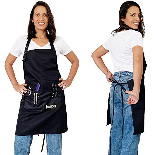 Hair Stylist Apron - Salon Apron For Hairdresser - 3 Pockets - For Women/Men - Apron For Barbers, Hair Stylers To Fit Everything Needed, And In Reach. Look Professional And Stay Clean. #TOP23