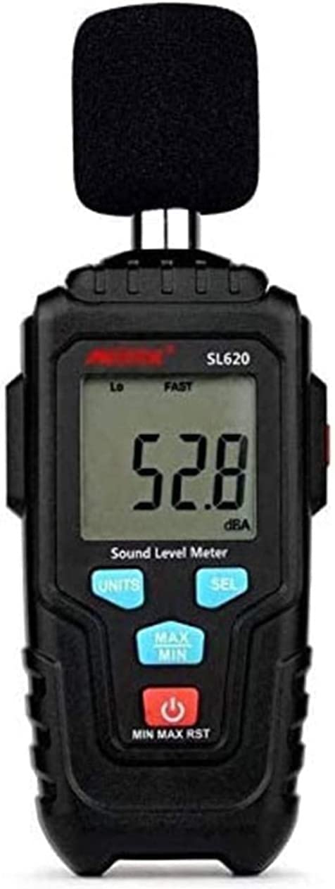 Medidor de decibelios, Nivel de Ruido de Nivel de Sonido Digital medición de retroiluminación de 30-130db MÁXIMO MINIMO, Retención de Datos