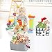 Csdtylh 5 Pcs Foldable Storage Bin Basket, Cotton Linen Blend, Multi-colour, 9.85x7.9x5.5 inch, Perfect for Makeup, Book, Baby Toy, Organizer