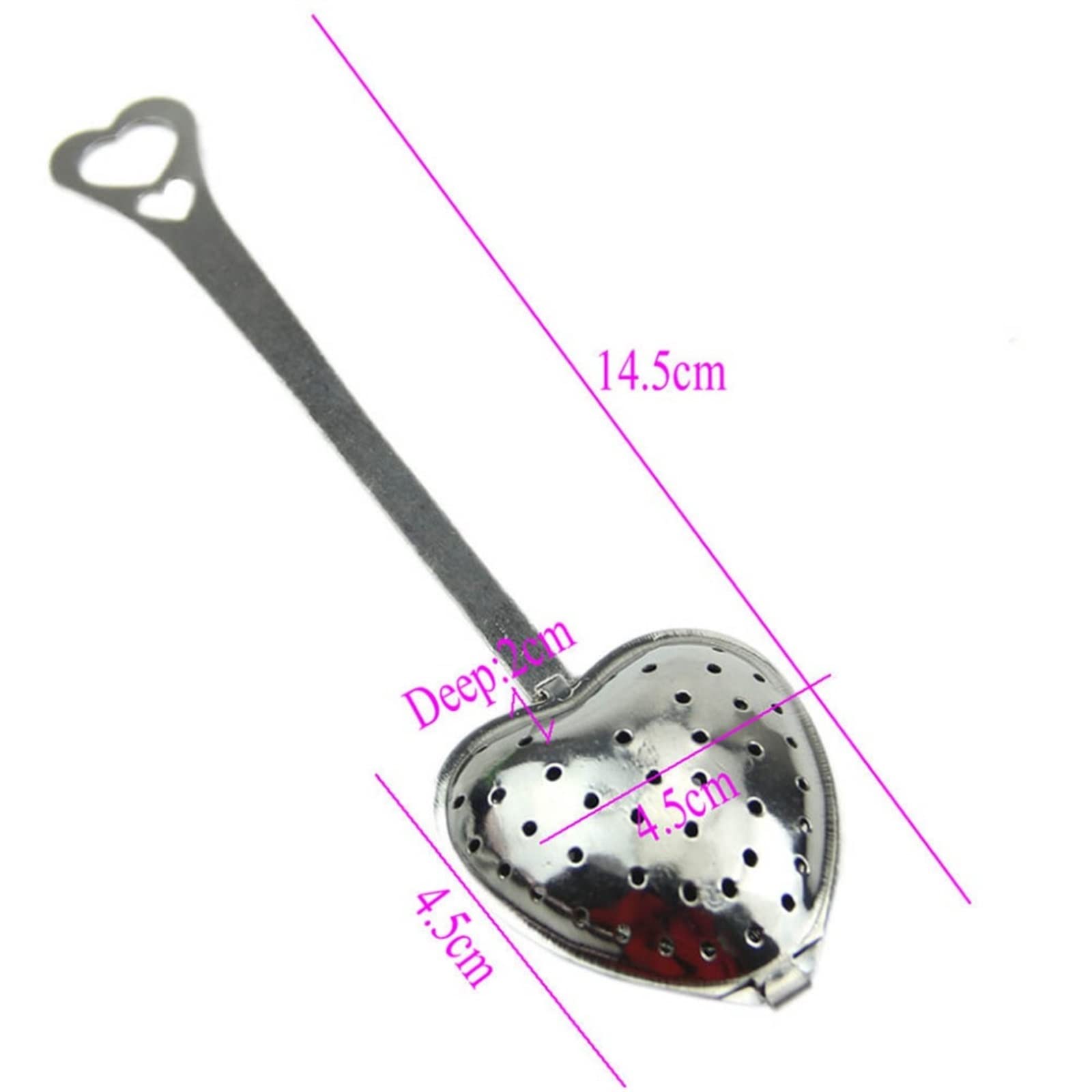 Colador de té, utensilios de cocina en forma de corazón, cuchara de té de acero inoxidable, filtro de té, utensilios de cocina
