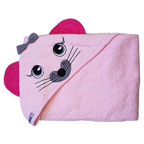 Hooded Towel Absorbent,Pink Mouse Extra Large 40