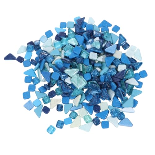 Tofficu Piedras De Cristal Diy De 500 g Azul Brillante Superficie Lisa Para Manualidades, Decoración Creativa, Resistentes Al Calor y Humedad, Aptas Para Bricolaje Artístico